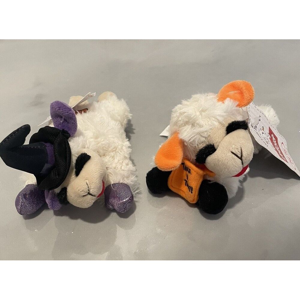 NWT Multipet Dog Toy Lambchop Halloween Plush Squeaky 6"‎ Lot
